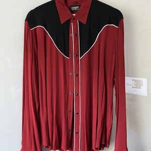 Straight To Hell Crazy Heart - Burgundy and Black